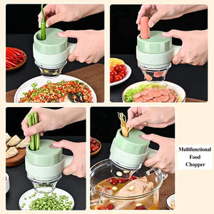 4 IN 1 Portable Wireless Electric Vegetable Cutter (FREE DELIVERY)
