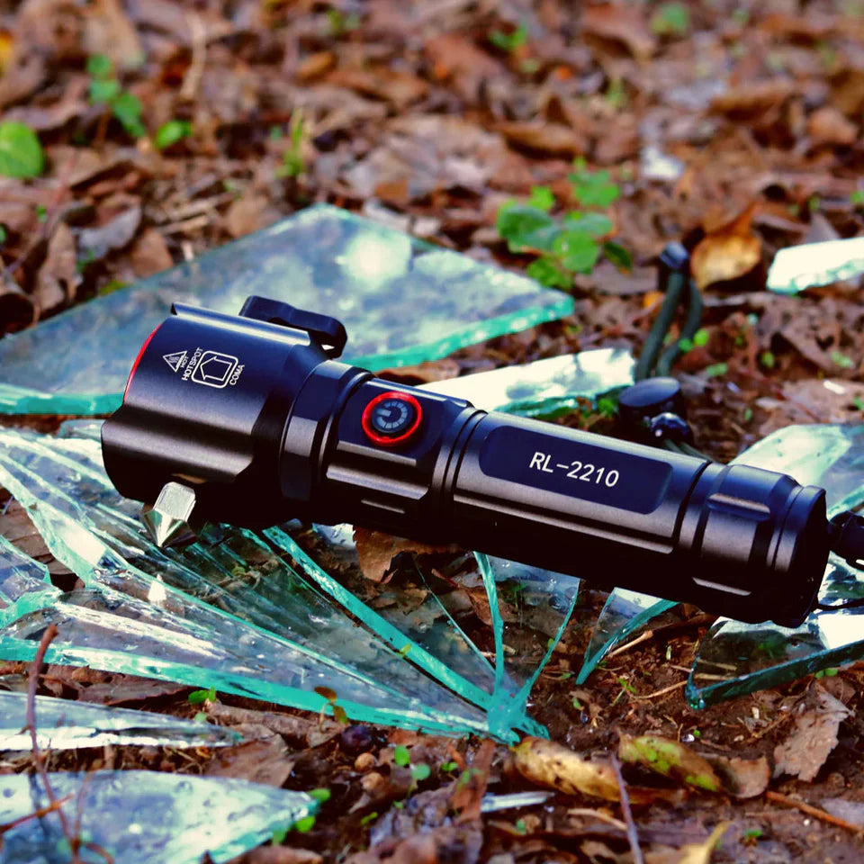 ✈️German imported Laser LED Tactical Flashlight With 1Km Range and long lasting backup🔦