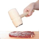 MEAT TENDERIZER HAMMER WOODEN